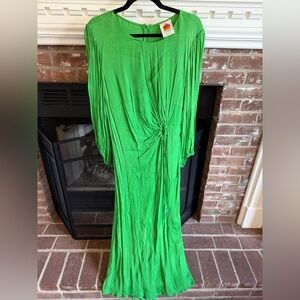 FARM Rio Green Tie-Front Women's Maxi Dress
